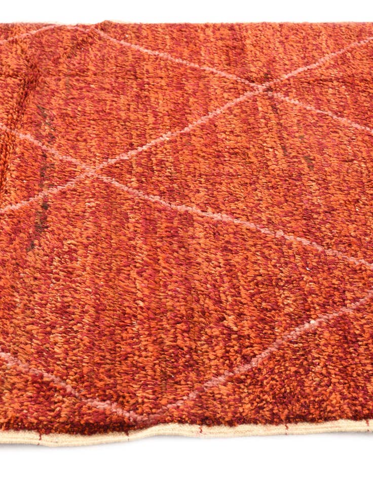 Detail image of  5' 1 x 8' 4  Hand Knotted Moroccan Wool Rug
