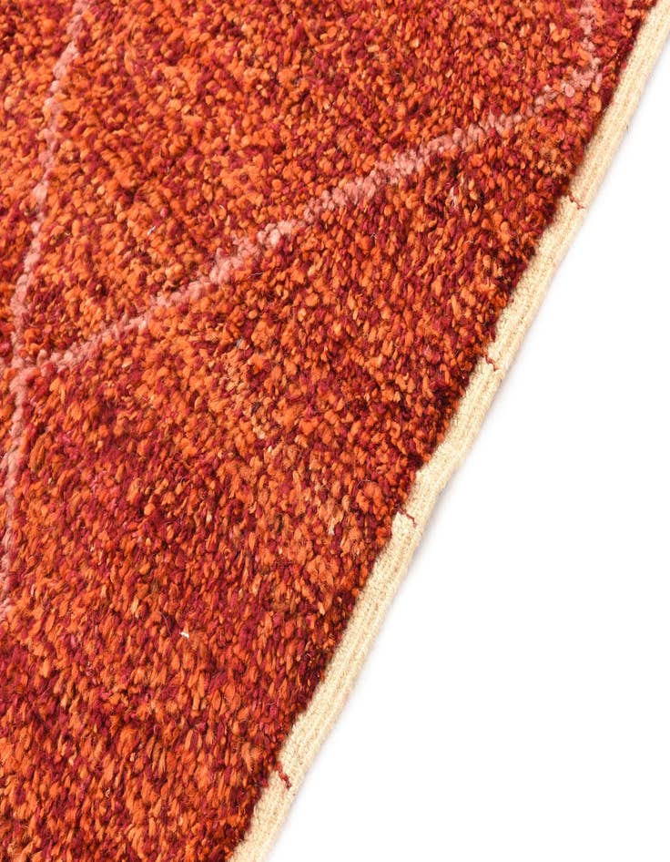 Detail image of  5' 1 x 8' 4  Hand Knotted Moroccan Wool Rug