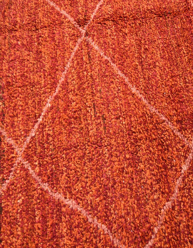 Detail image of  5' 1 x 8' 4  Hand Knotted Moroccan Wool Rug