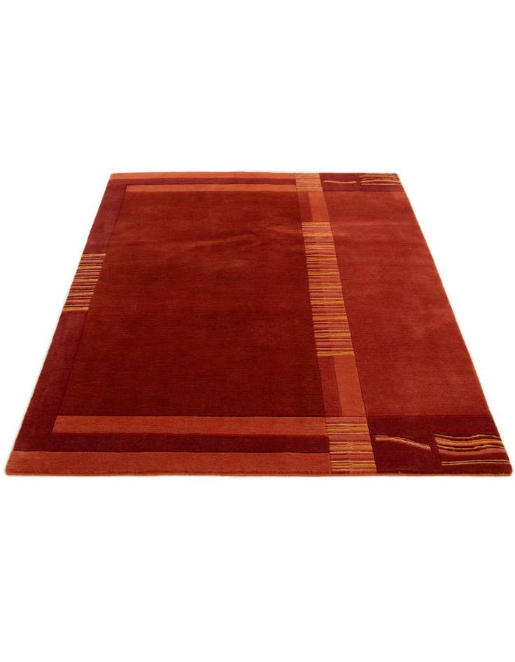 Detail image of  4' 8 x 6' 6  Hand Knotted Nepal Wool Rug