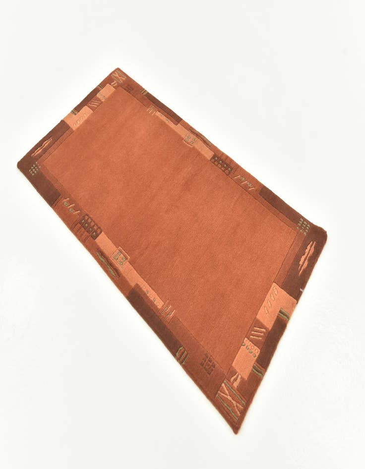 Detail image of  2' 4 x 4' 6  Hand Knotted Nepal Wool Rug