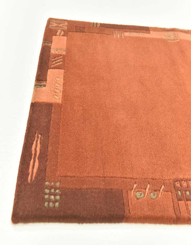 Detail image of  2' 4 x 4' 6  Hand Knotted Nepal Wool Rug