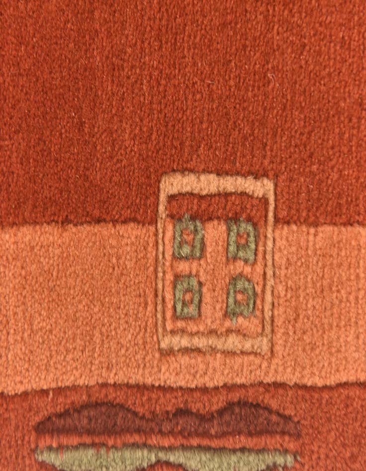 Detail image of  2' 4 x 4' 6  Hand Knotted Nepal Wool Rug