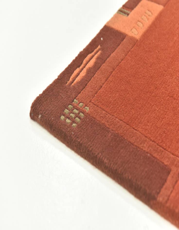 Detail image of  2' 4 x 4' 6  Hand Knotted Nepal Wool Rug