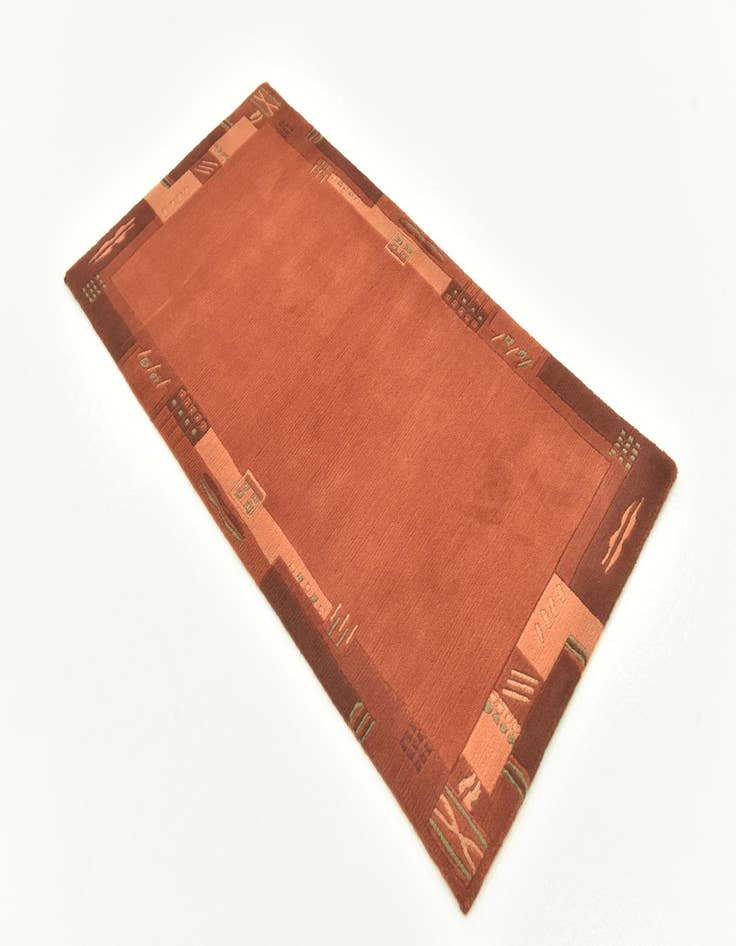 Detail image of  2' 4 x 4' 7  Hand Knotted Nepal Wool Rug