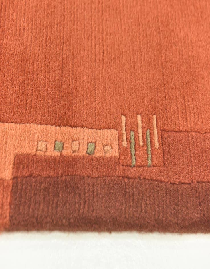 Detail image of  2' 4 x 4' 7  Hand Knotted Nepal Wool Rug