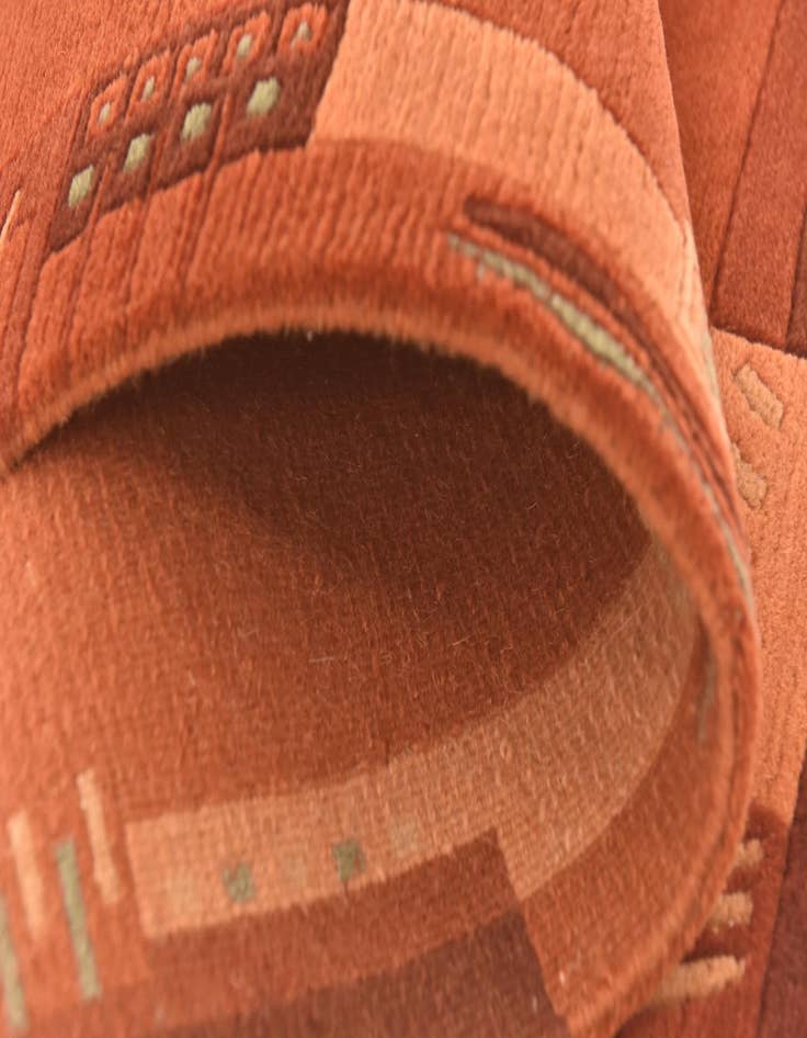 Detail image of  2' 4 x 4' 7  Hand Knotted Nepal Wool Rug