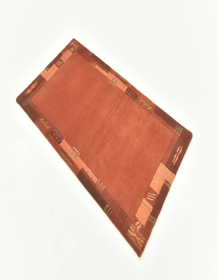 Detail image of  2' 4 x 4' 5  Hand Knotted Nepal Wool Rug