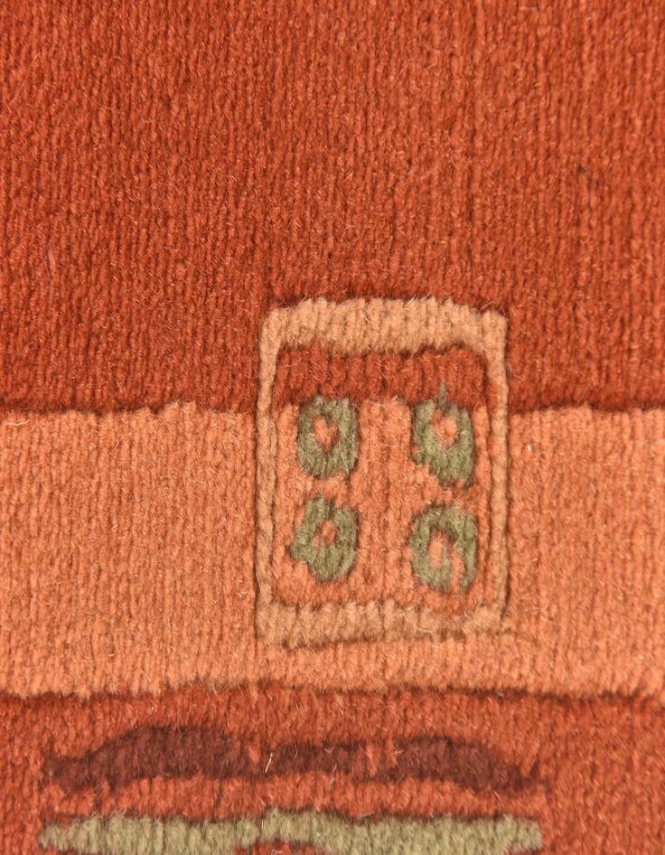 Detail image of  2' 4 x 4' 5  Hand Knotted Nepal Wool Rug