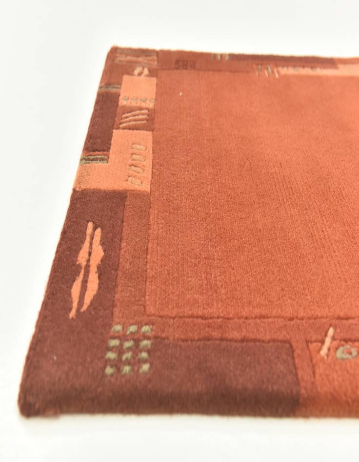 Detail image of  2' 4 x 4' 5  Hand Knotted Nepal Wool Rug