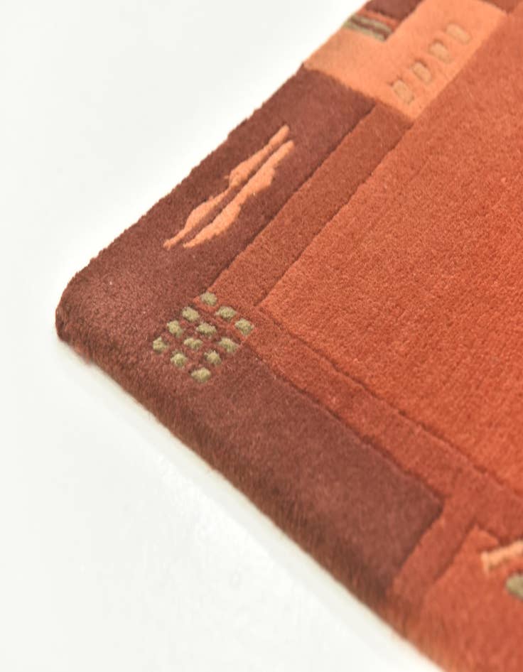 Detail image of  2' 4 x 4' 5  Hand Knotted Nepal Wool Rug