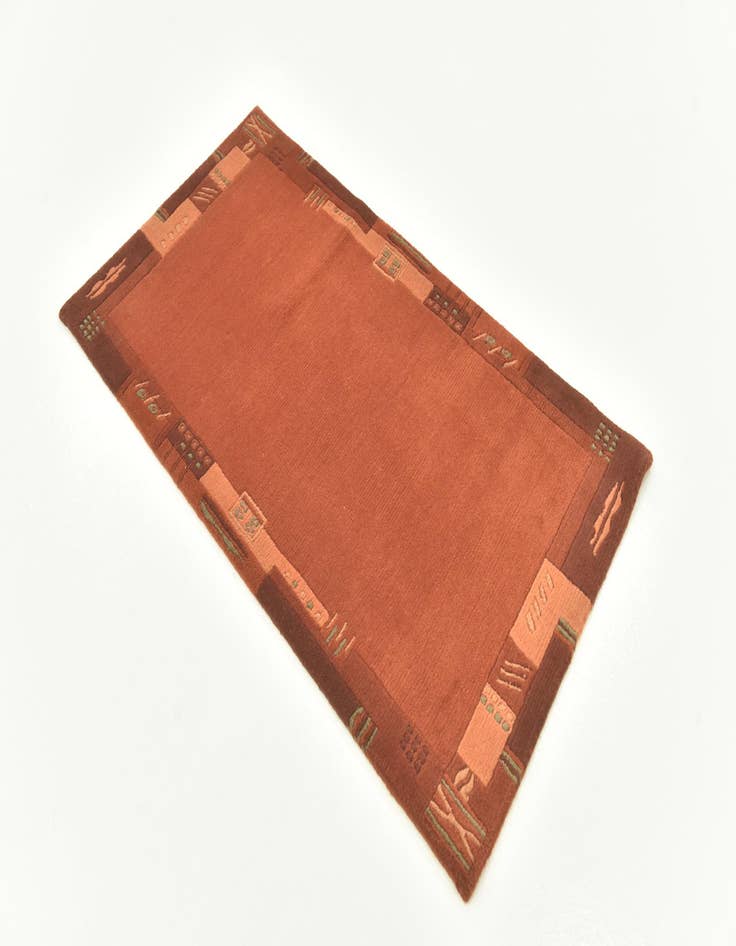 Detail image of  2' 4 x 4' 5  Hand Knotted Nepal Wool Rug