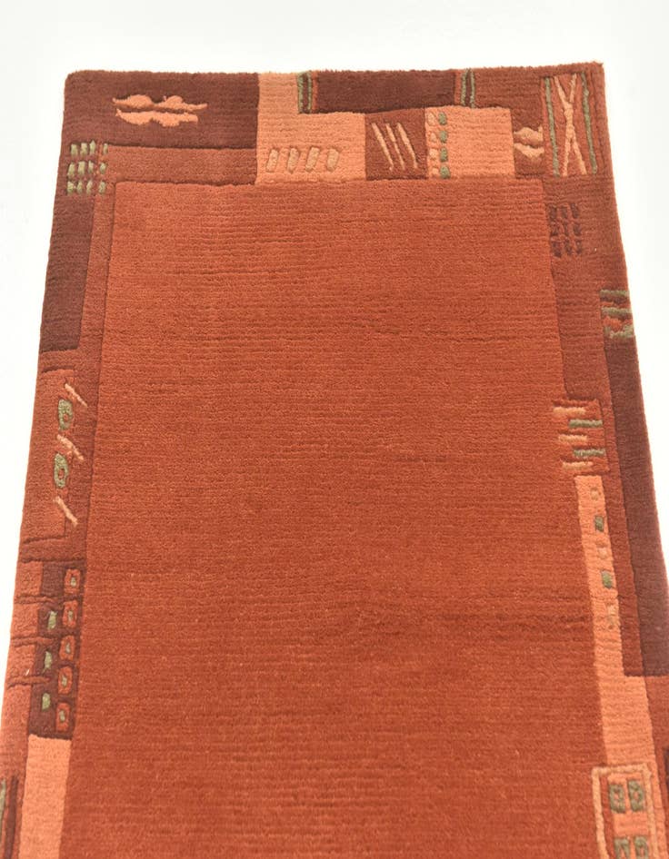 Detail image of  2' 4 x 4' 5  Hand Knotted Nepal Wool Rug