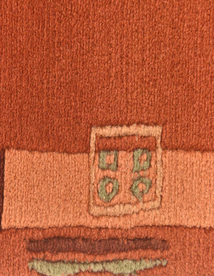 Detail image of  2' 4 x 4' 5  Hand Knotted Nepal Wool Rug