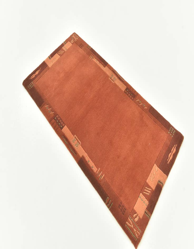 Detail image of  2' 4 x 4' 6  Hand Knotted Nepal Wool Rug