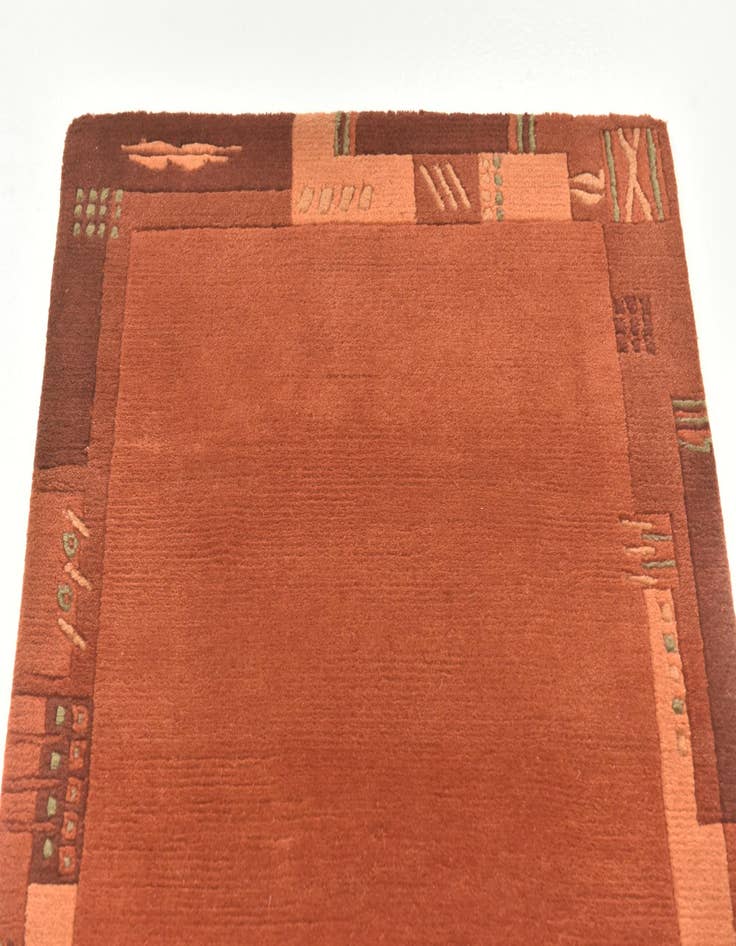 Detail image of  2' 4 x 4' 6  Hand Knotted Nepal Wool Rug