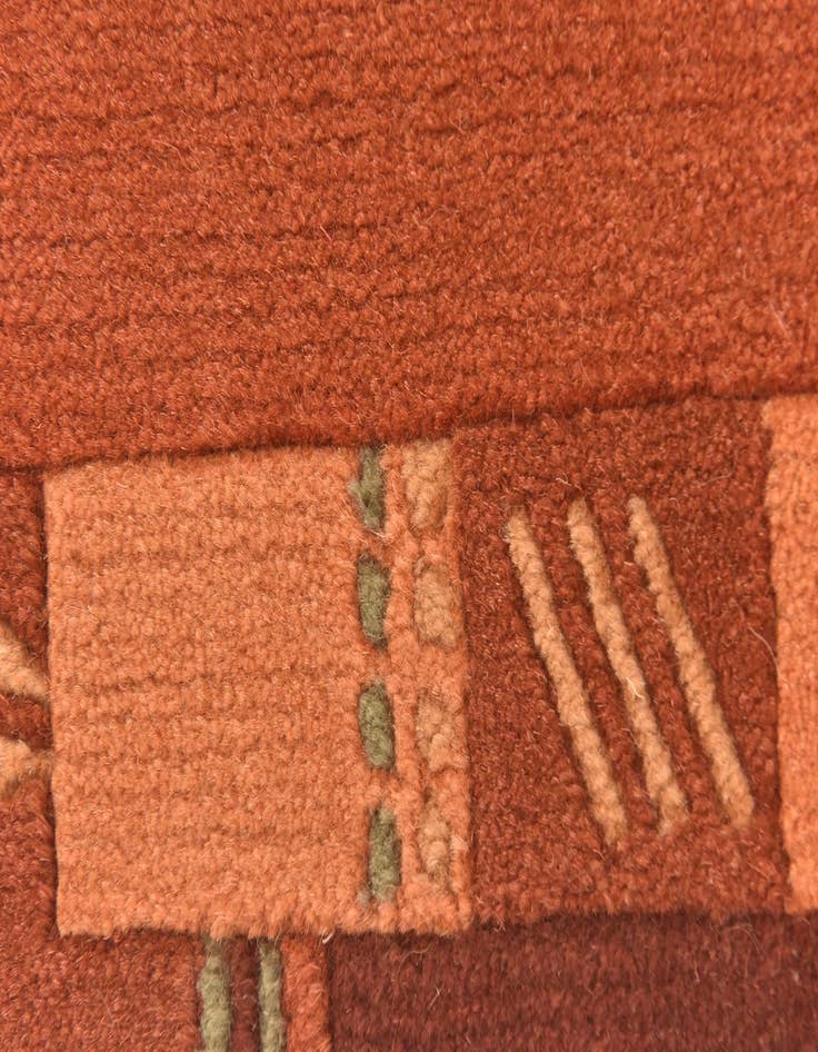 Detail image of  2' 4 x 4' 6  Hand Knotted Nepal Wool Rug