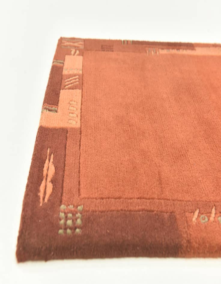 Detail image of  2' 4 x 4' 6  Hand Knotted Nepal Wool Rug