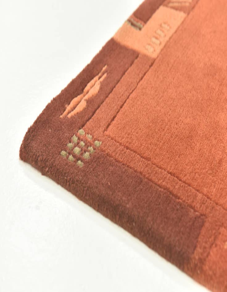 Detail image of  2' 4 x 4' 6  Hand Knotted Nepal Wool Rug