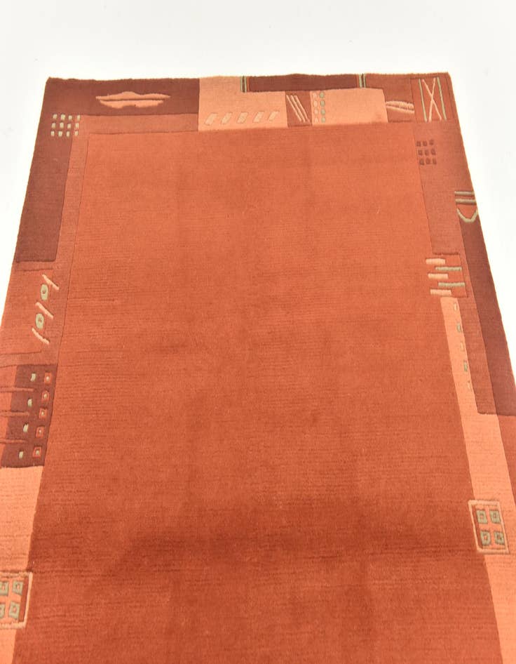 Detail image of  4' x 5' 10  Hand Knotted Nepal Wool Rug