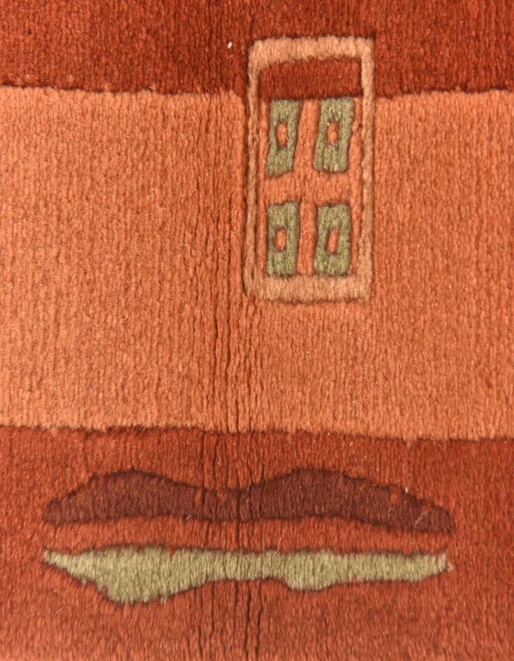 Detail image of  4' x 5' 10  Hand Knotted Nepal Wool Rug