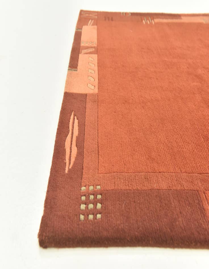 Detail image of  4' x 5' 10  Hand Knotted Nepal Wool Rug