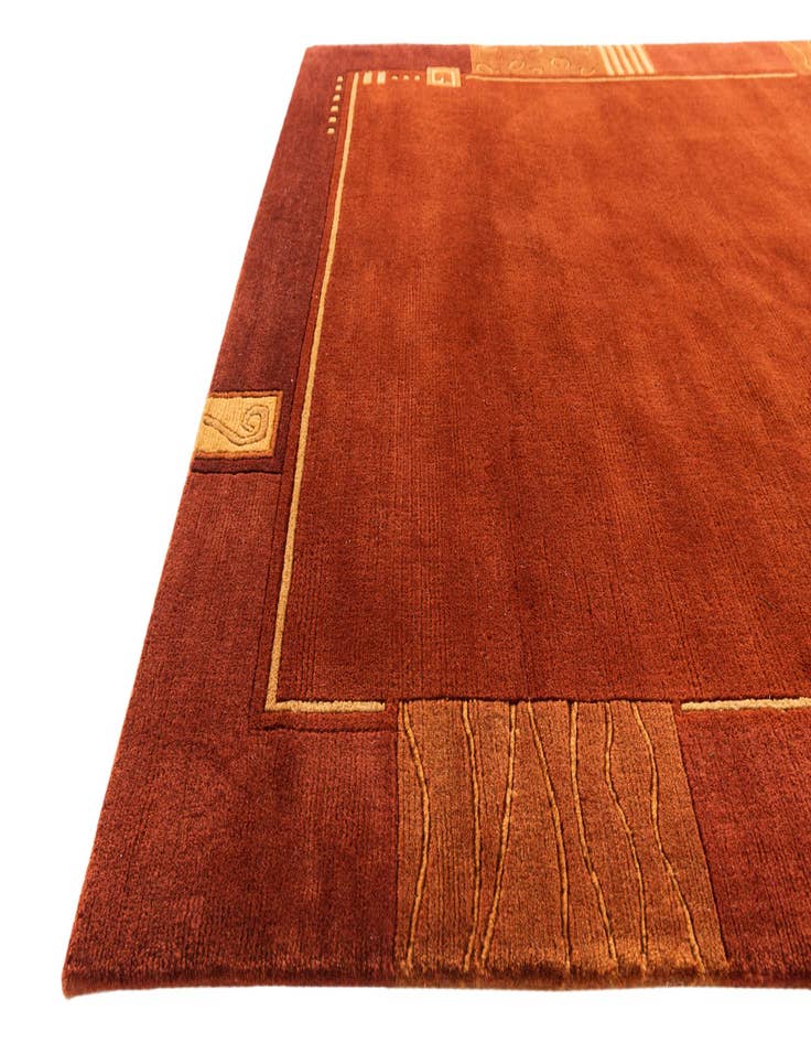 Detail image of  4' 8 x 6' 6  Hand Knotted Nepal Wool Rug