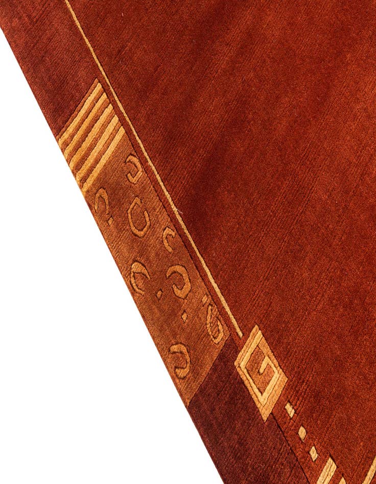 Detail image of  4' 8 x 6' 6  Hand Knotted Nepal Wool Rug