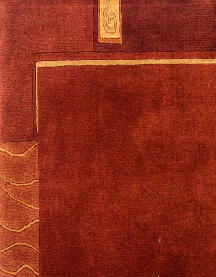 Detail image of  4' 8 x 6' 6  Hand Knotted Nepal Wool Rug