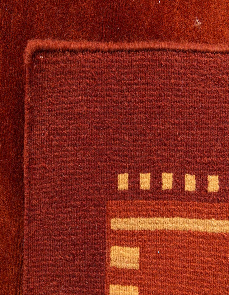 Detail image of  4' 8 x 6' 6  Hand Knotted Nepal Wool Rug