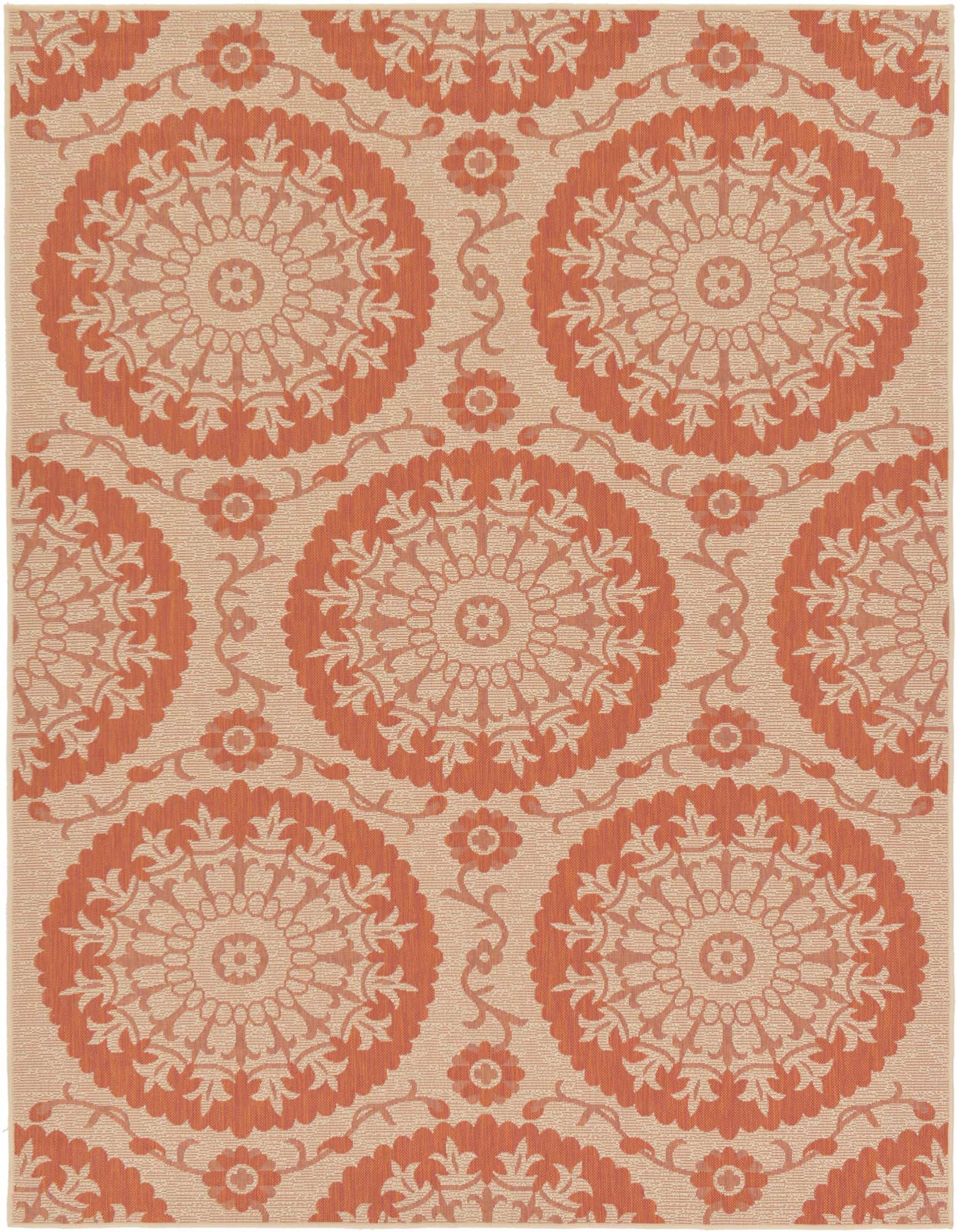 Primary image  7' x 10'  Washable Botanical Indoor / Outdoor Rug