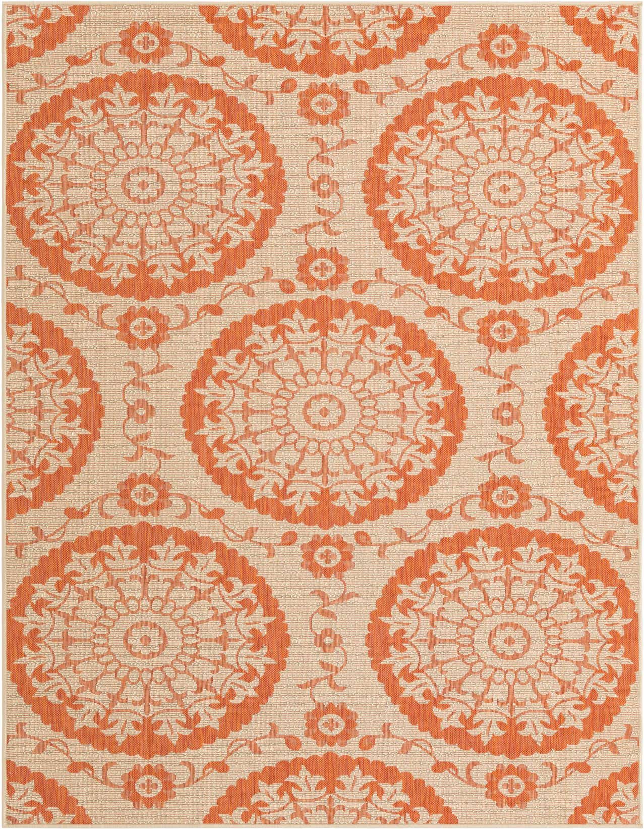 Primary image  5' 3 x 8'  Washable Botanical Indoor / Outdoor Rug
