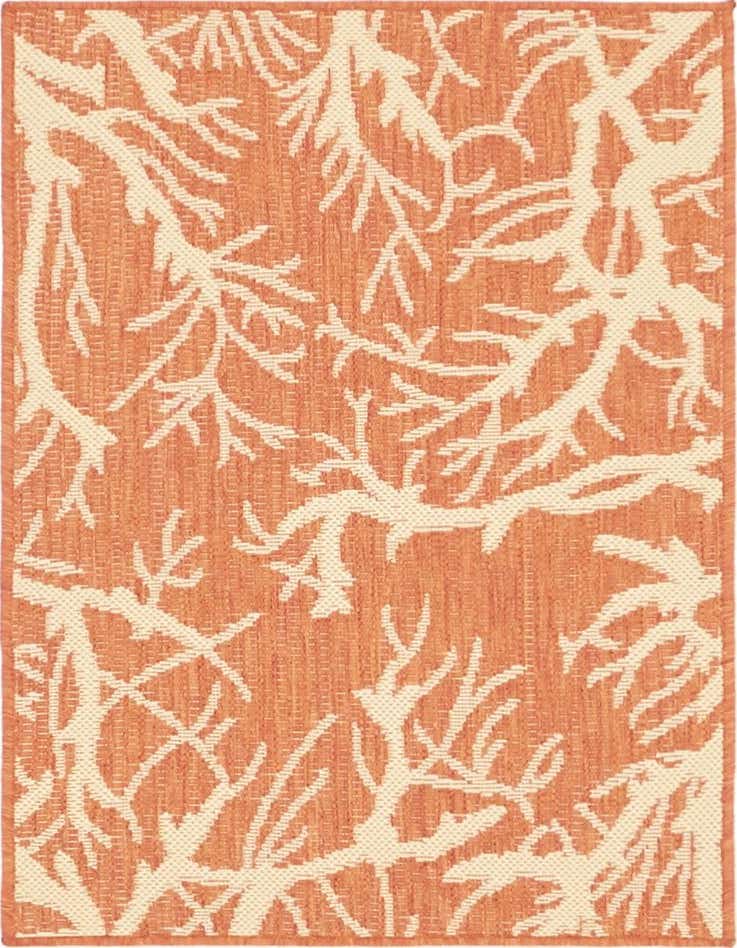 Primary image  2' x 3'  Washable Botanical Indoor / Outdoor Rug