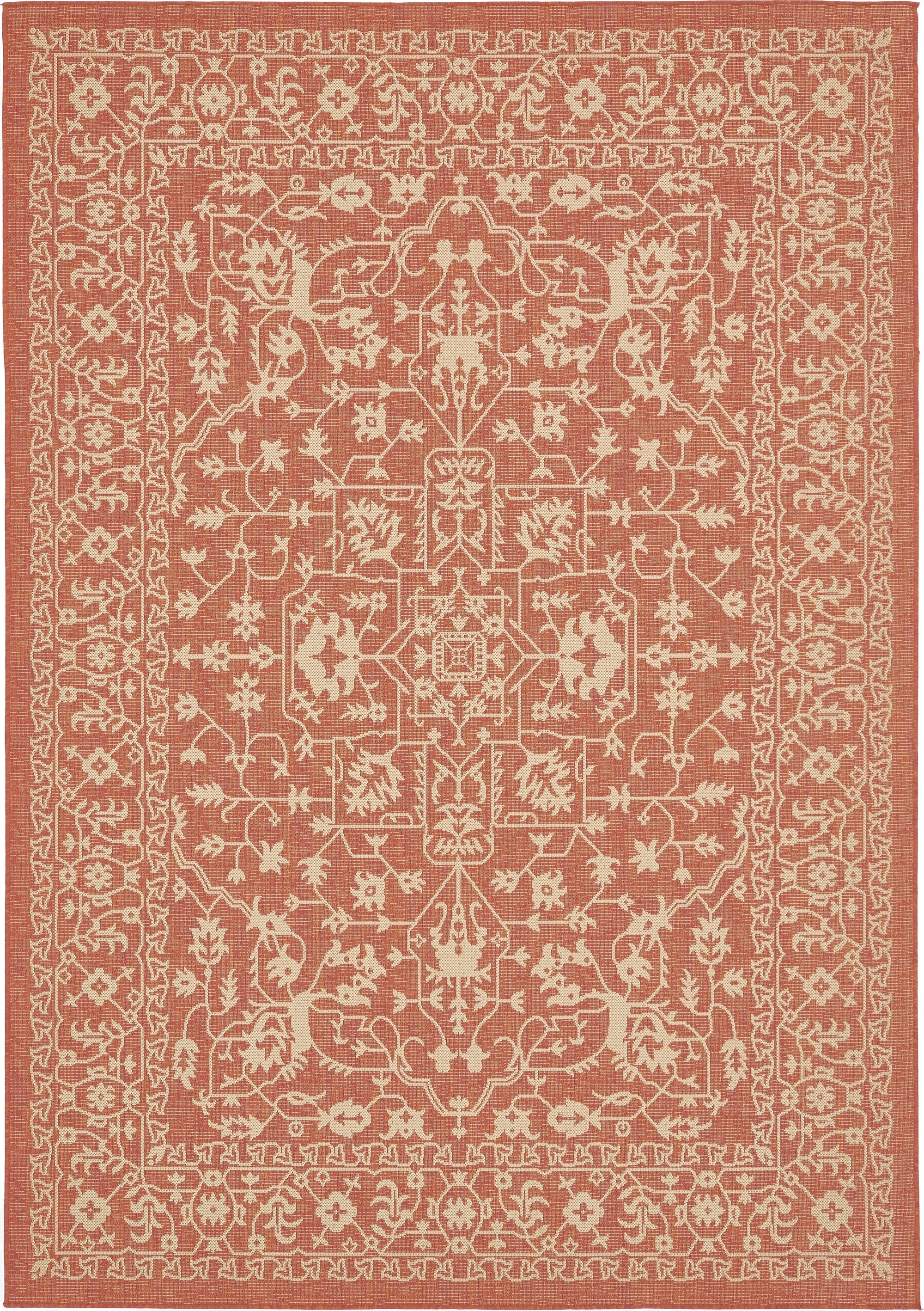 Primary image  7' x 10'  Washable Botanical Indoor / Outdoor Rug