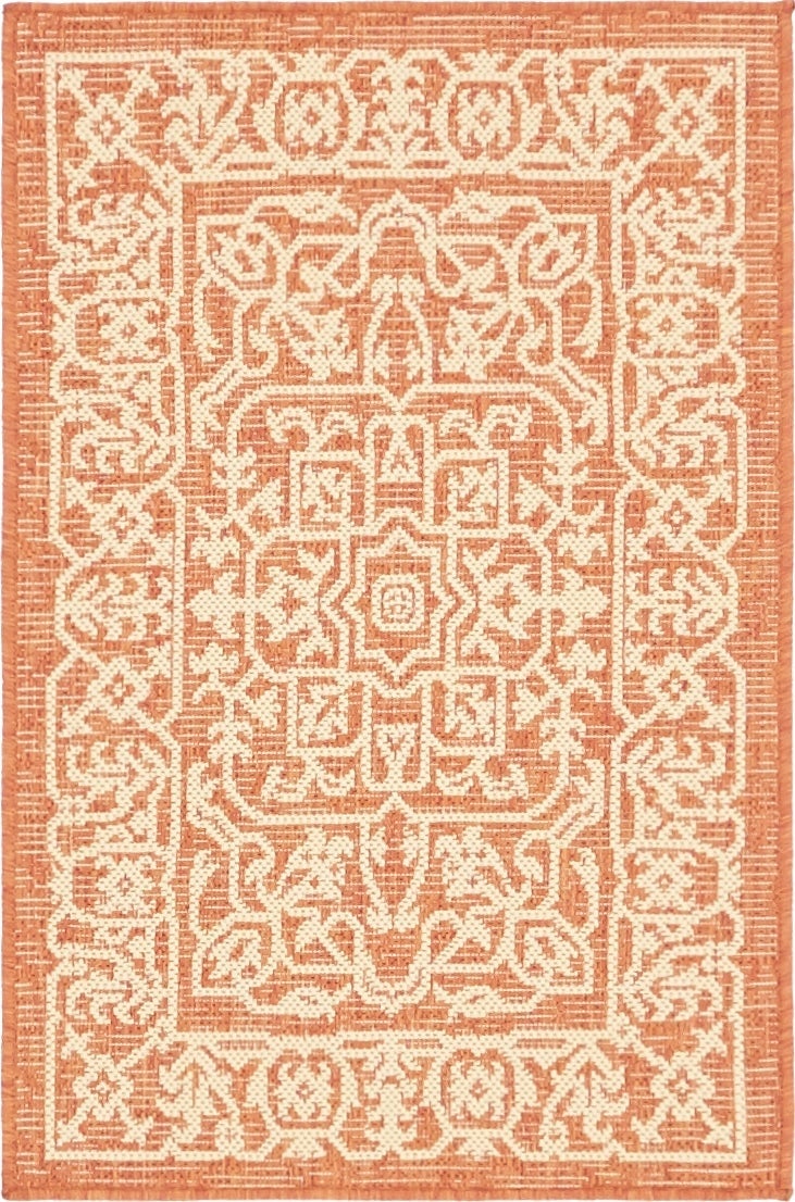  2' 2 x 3'  Washable Botanical Indoor / Outdoor Rug