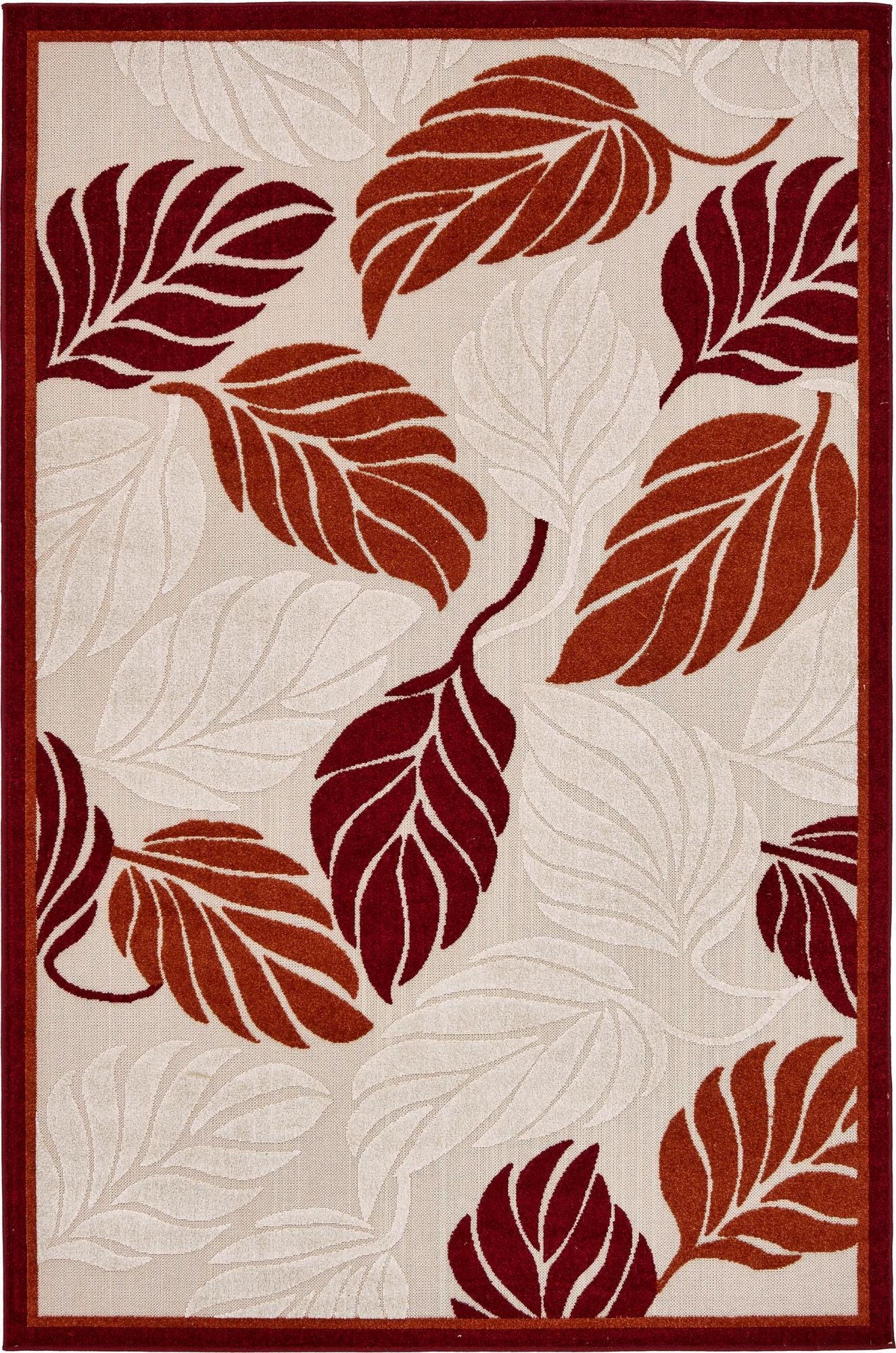  6' x 9'  Washable Botanical Indoor / Outdoor Rug