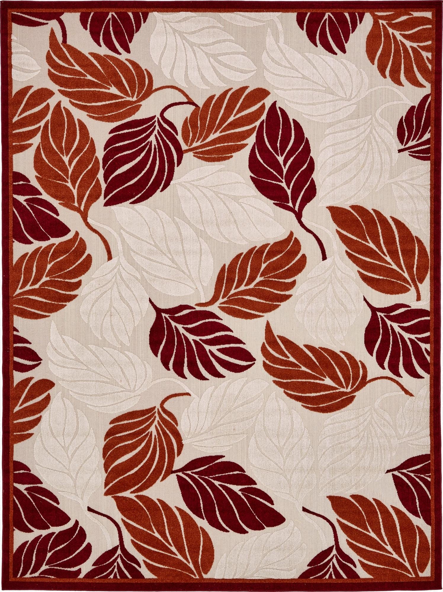  9' x 12' 2  Washable Botanical Indoor / Outdoor Rug