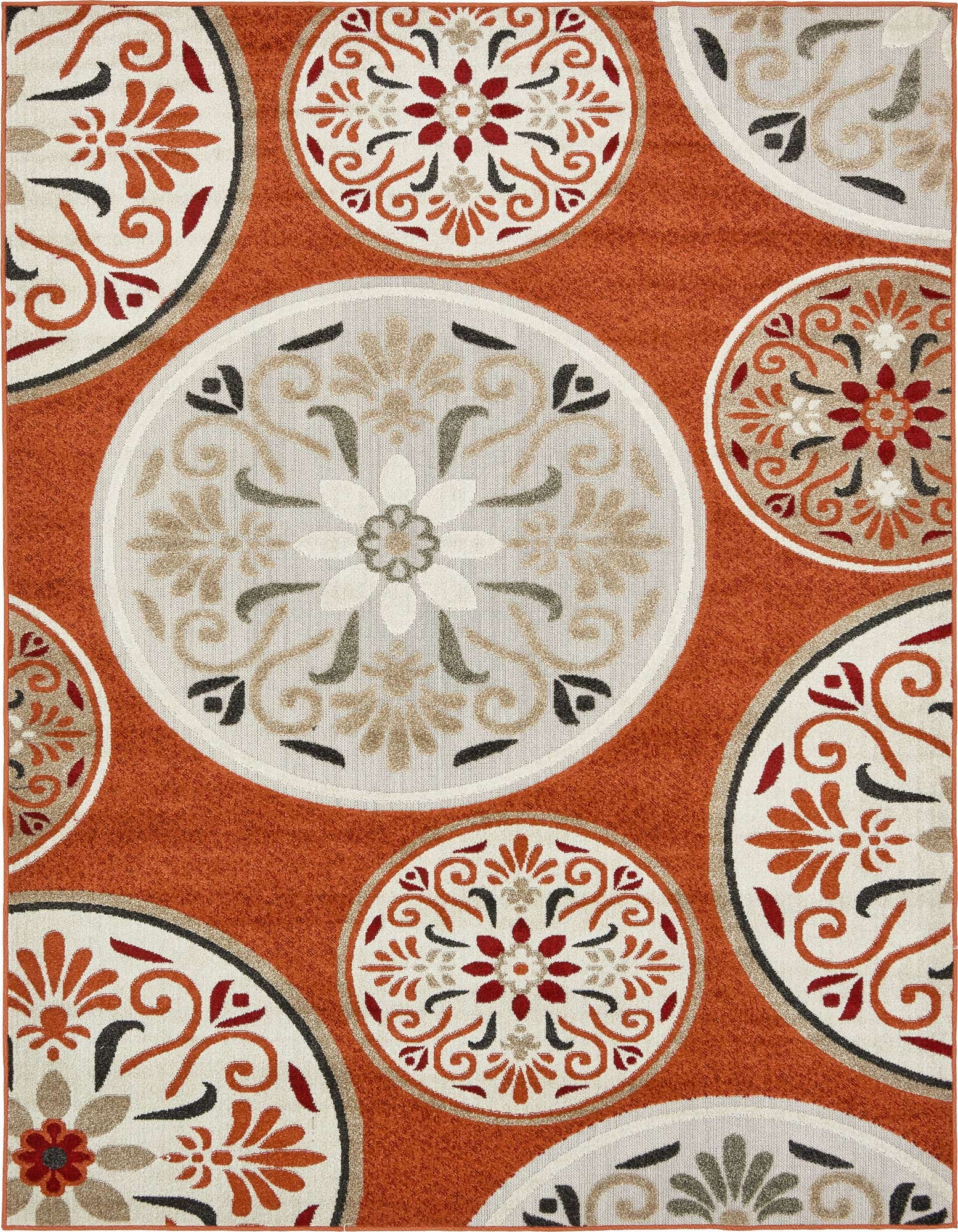 Primary image  6' x 9'  Washable Modern Indoor / Outdoor Rug