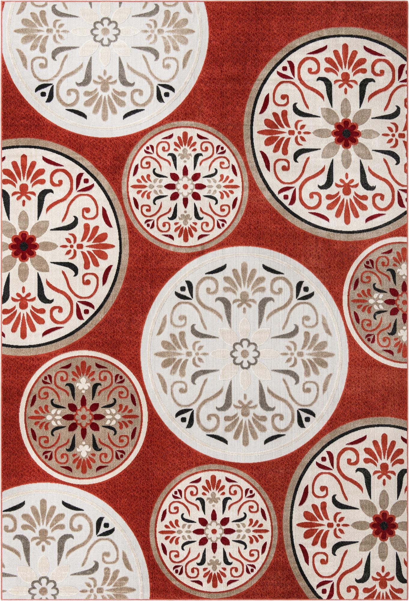 Primary image  10' x 14' 1  Washable Modern Indoor / Outdoor Rug