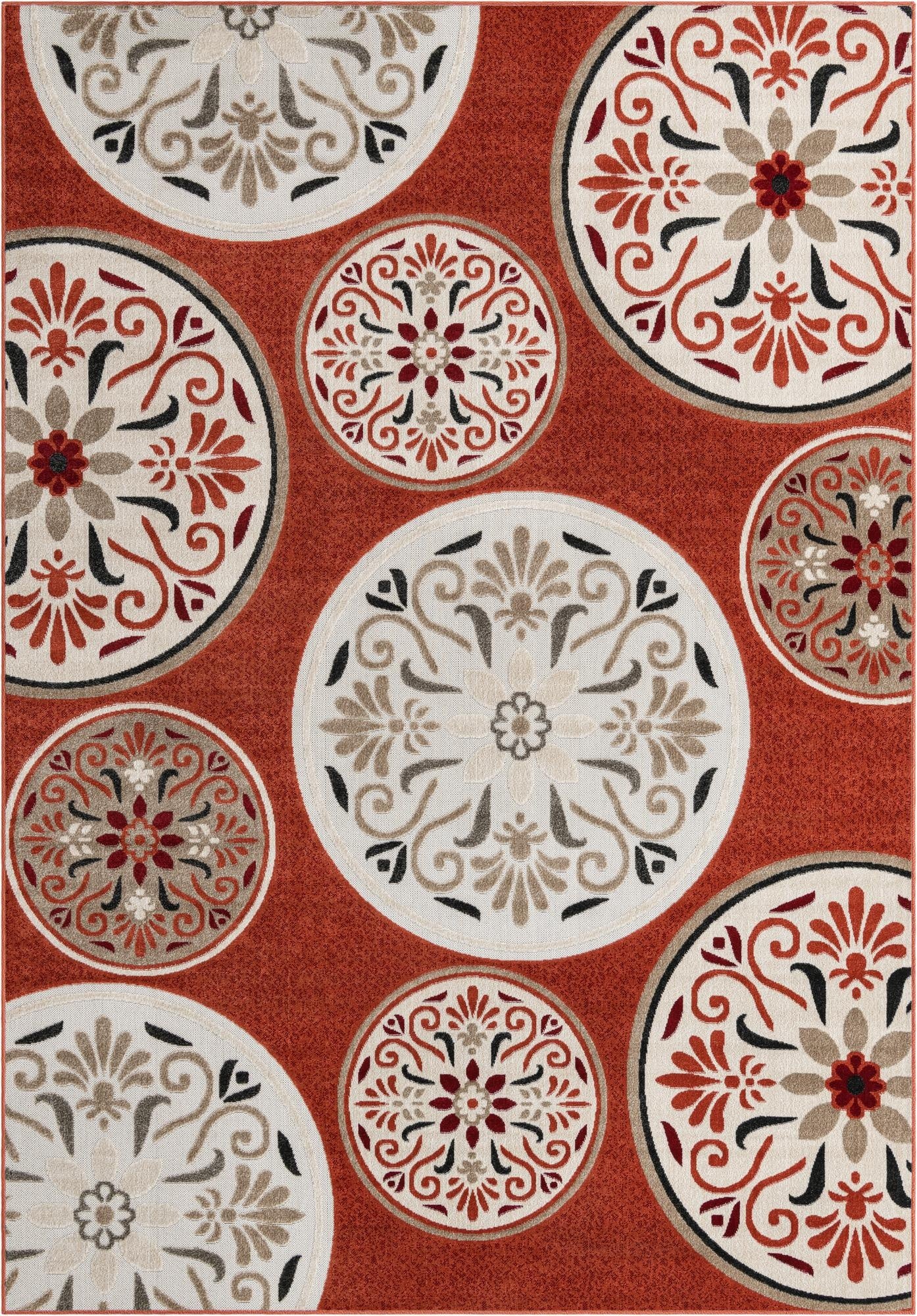  7' 10 x 11'  Washable Modern Indoor / Outdoor Rug