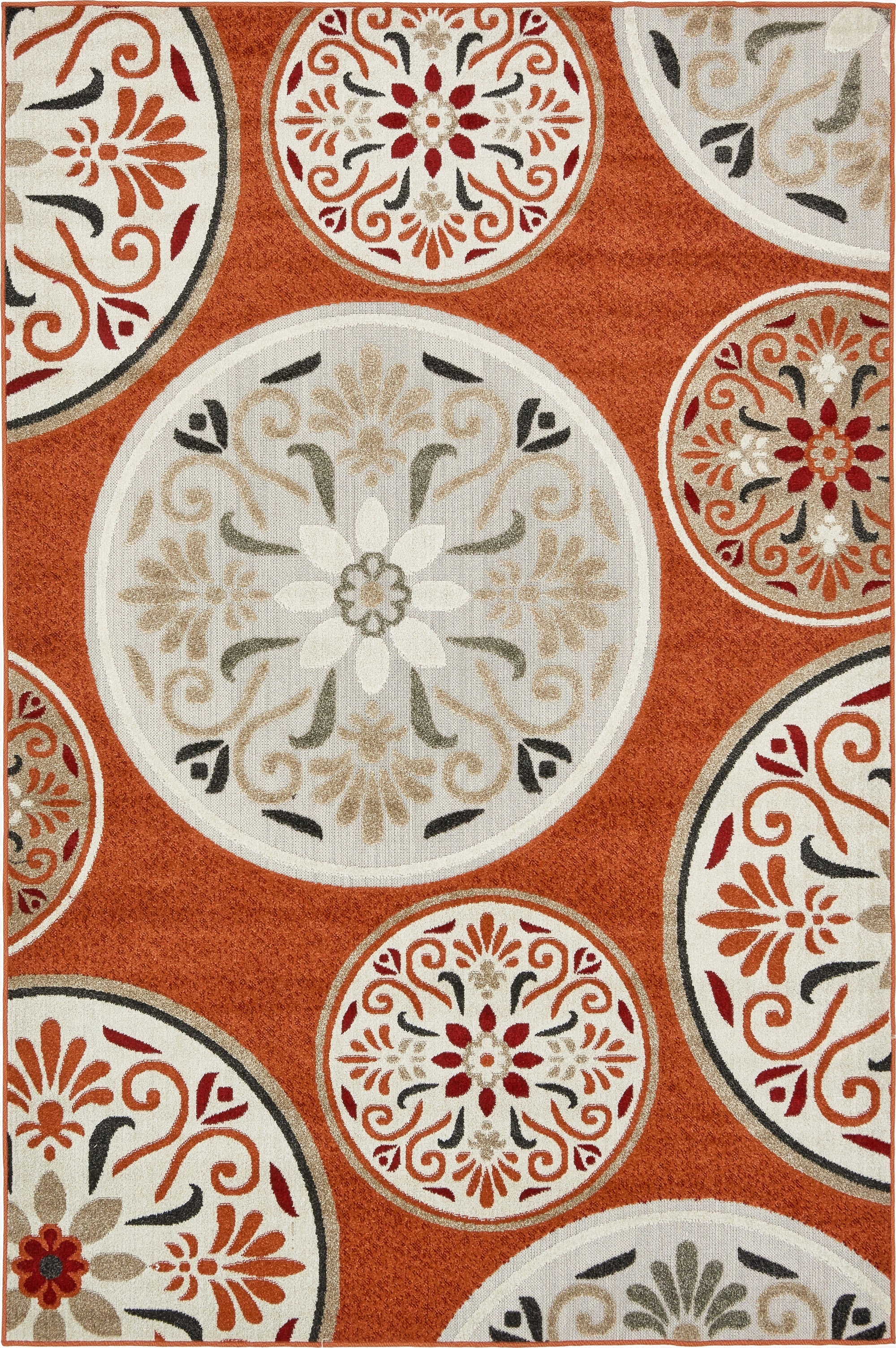 Primary image  6' x 9'  Washable Modern Indoor / Outdoor Rug