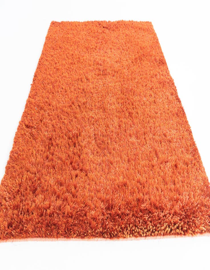 Detail image of  5' 2 x 6' 9  Hand Knotted Solid Shag Oriental Rug