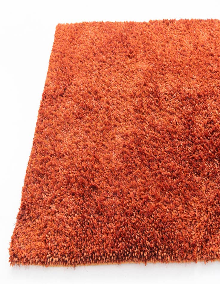 Detail image of  5' 2 x 6' 9  Hand Knotted Solid Shag Oriental Rug