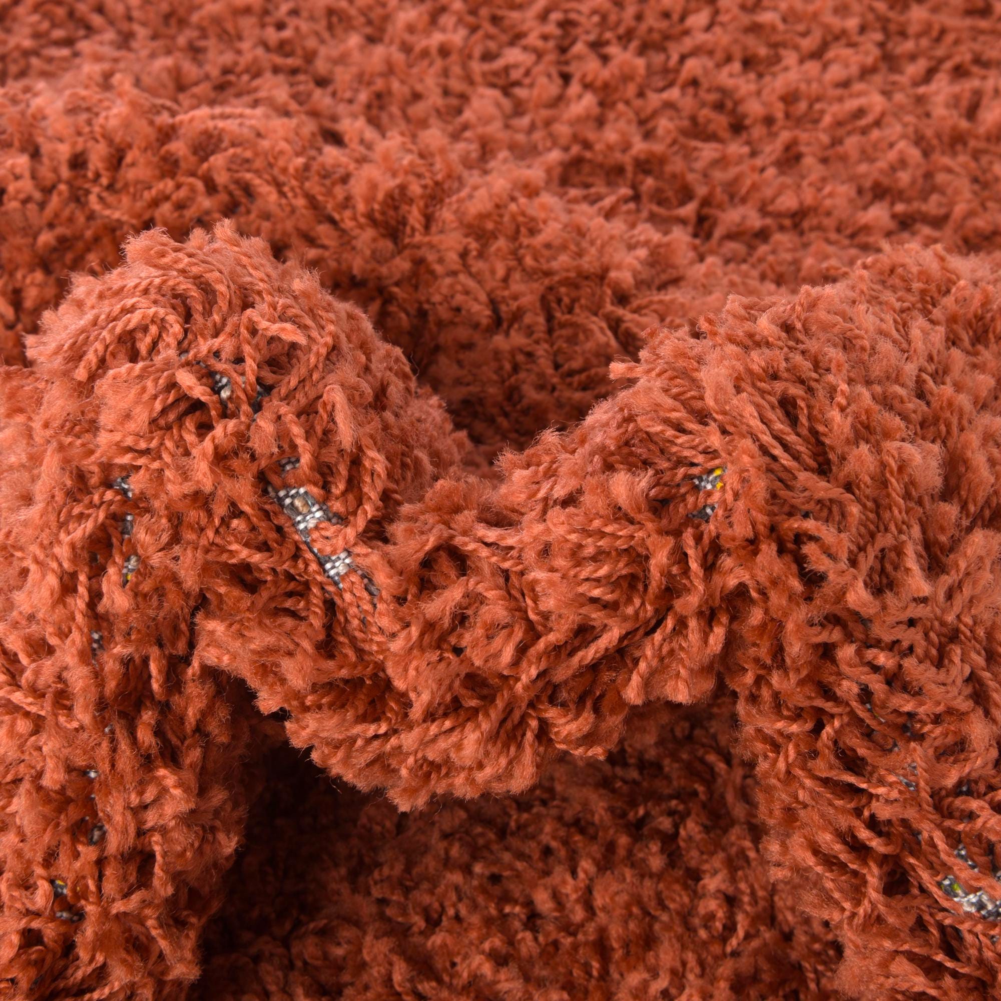 Terracotta 7' x 10' Solid Shag Rug | Rugs.com