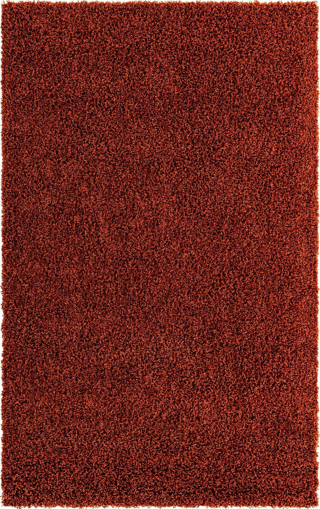 Terracotta 5' 3 x 8' Solid Shag Rug | Rugs.com