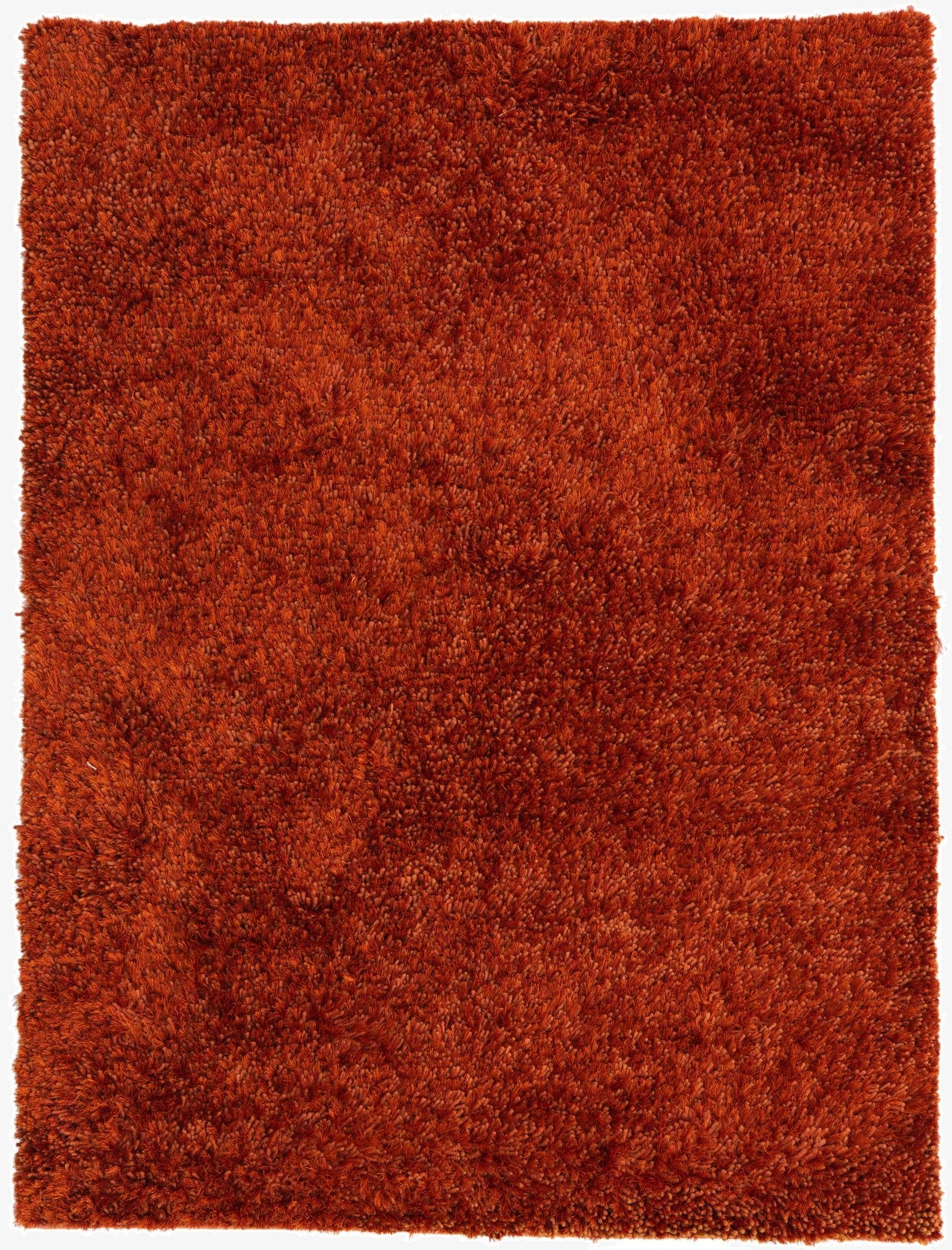  5' 2 x 6' 9  Hand Knotted Solid Shag Oriental Rug