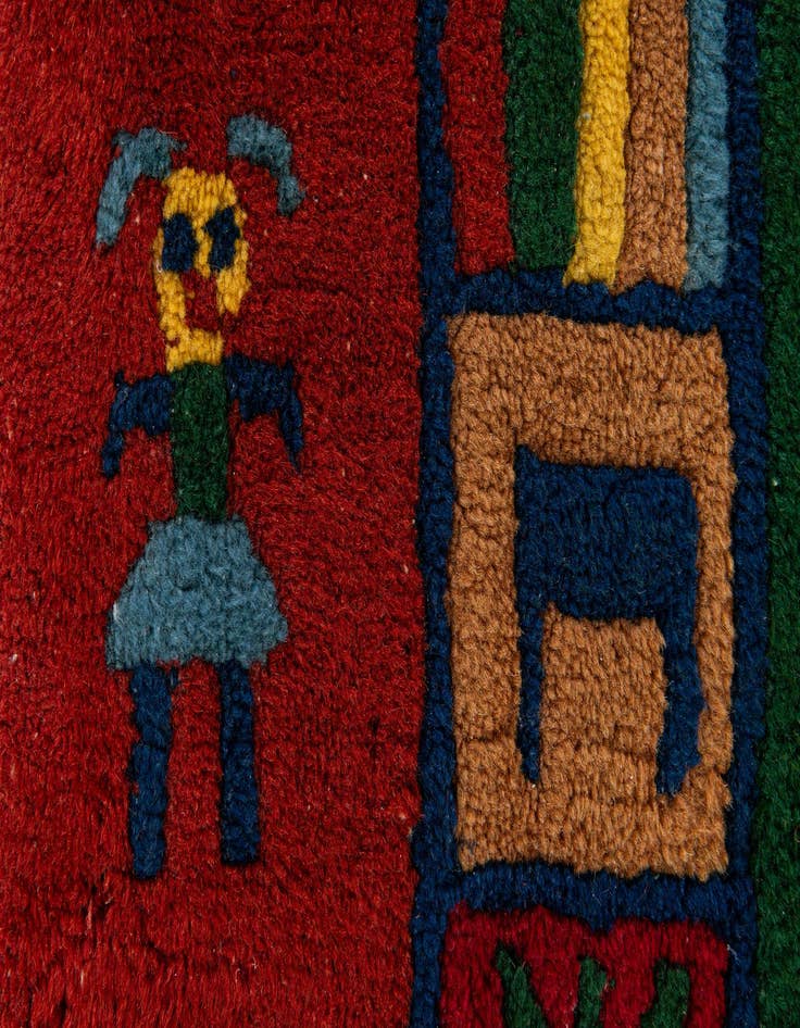 Detail image of  3' 1 x 5' 6  Hand Knotted Tibet Wool Rug