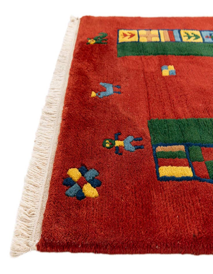 Detail image of  3' 1 x 5' 6  Hand Knotted Tibet Wool Rug