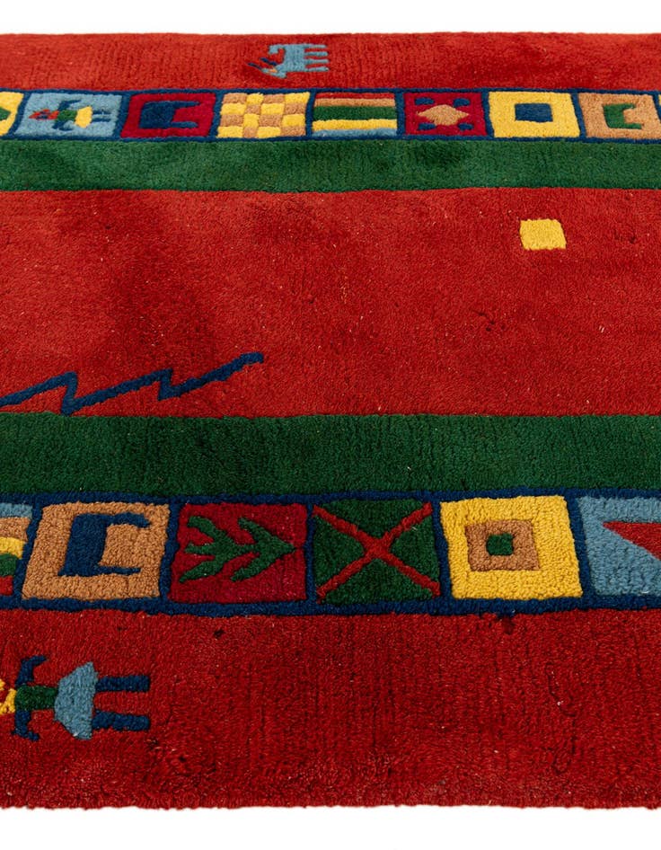 Detail image of  3' 1 x 5' 6  Hand Knotted Tibet Wool Rug