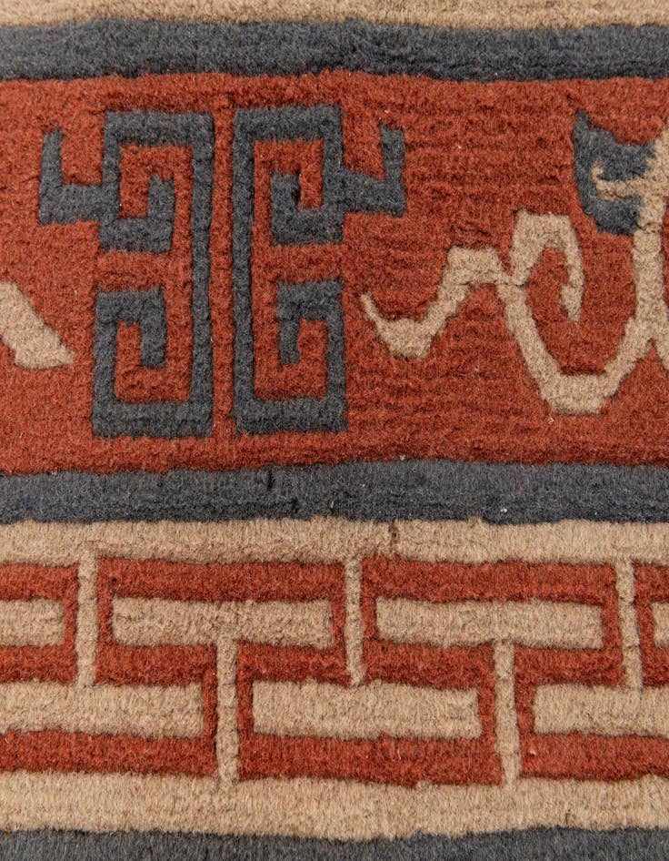 Detail image of  6' 6 x 8' 6  Hand Knotted Tibet Wool Rug